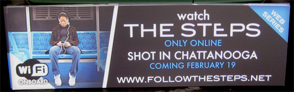 Carta bus ad - THE STEPS premiere Feb 19